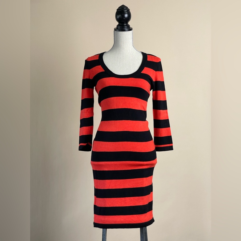 French Connection Striped Midi Dress